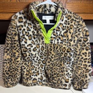 Treasure & Bond Brown and Green Puffer Jacket